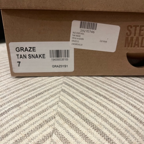 Steve Madden Graze Tan Snake Size 7 Women’s Wedge. New in Box. - Picture 5 of 5
